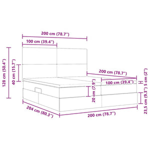 vidaXL Storage Bed with Headboard Black 200 x 200 cm Faux Leather