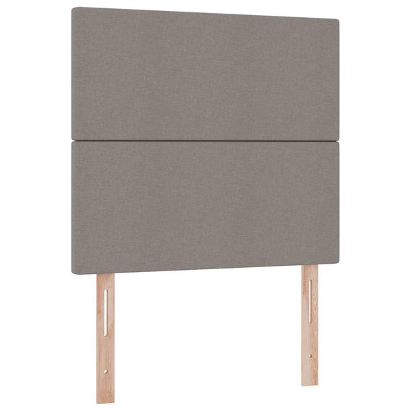 vidaXL LED Storage Bed Taupe 90 x 190 cm Polyester