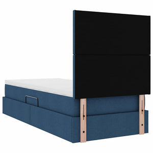 vidaXL LED Storage Bed Blue 90 x 190 cm Polyester