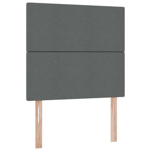 vidaXL Bed with Storage and LED Dark Grey 90 x 200 cm Polyester