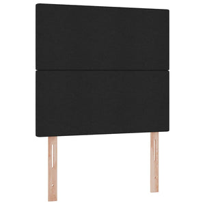 vidaXL Storage Bed with LED Black 90 x 200 cm Polyester