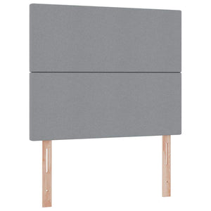 vidaXL Bed with Storage and LED Light Grey 120 x 190 cm Polyester
