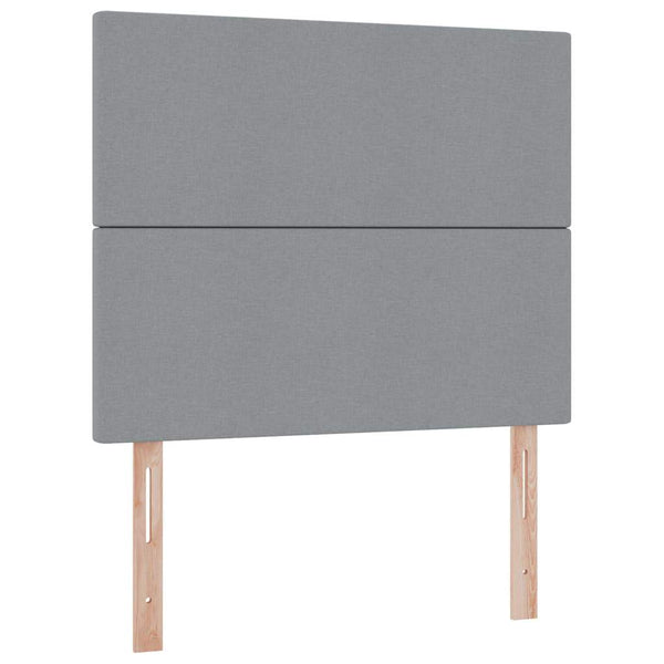 vidaXL Bed with Storage and LED Light Grey 120 x 190 cm Polyester
