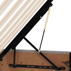 vidaXL Storage Bed with LED Taupe 120 x 190 cm Polyester