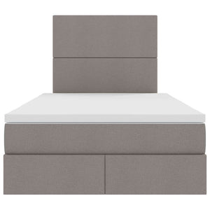 vidaXL Storage Bed with LED Taupe 120 x 190 cm Polyester