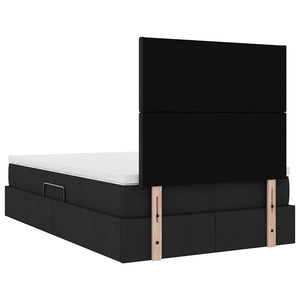 vidaXL Storage Bed with LED Black 120 x 200 cm Polyester