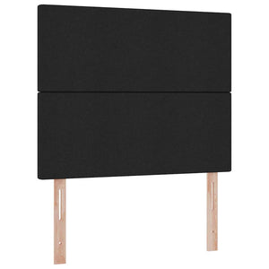 vidaXL Storage Bed with LED Black 120 x 200 cm Polyester