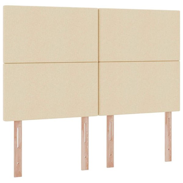 vidaXL LED Storage Bed with Cream LED 140 x 190 cm Polyester