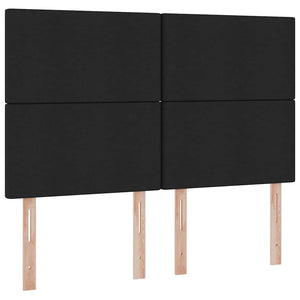 vidaXL Storage Bed with LED Black 140 x 200 cm Polyester