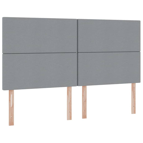 vidaXL Storage Bed with LED Light Grey 160 x 200 cm Polyester