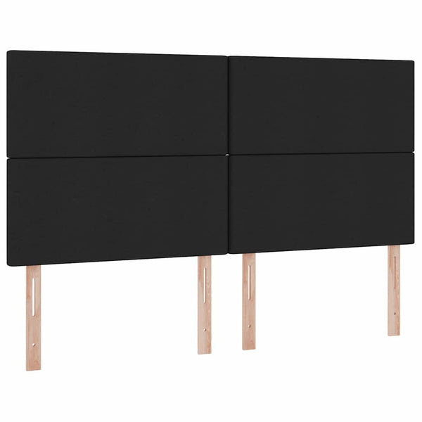 vidaXL Storage Bed with LED Black 160 x 200 cm Polyester