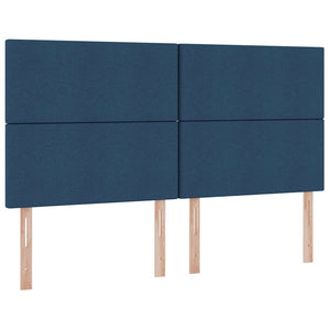vidaXL Storage Bed with LED in Blue 160 x 200 cm Polyester