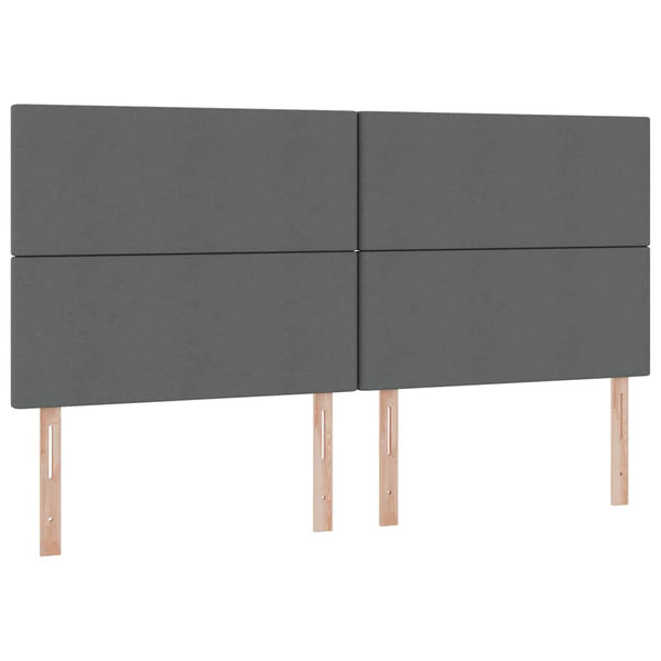 vidaXL Bed with Storage and LED Dark Grey 200 x 200 cm Polyester