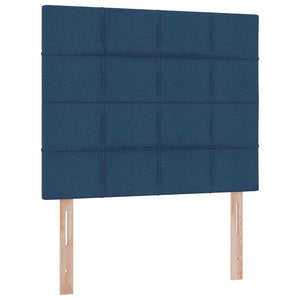 vidaXL Storage Bed with LED in Blue 120 x 190 cm Polyester