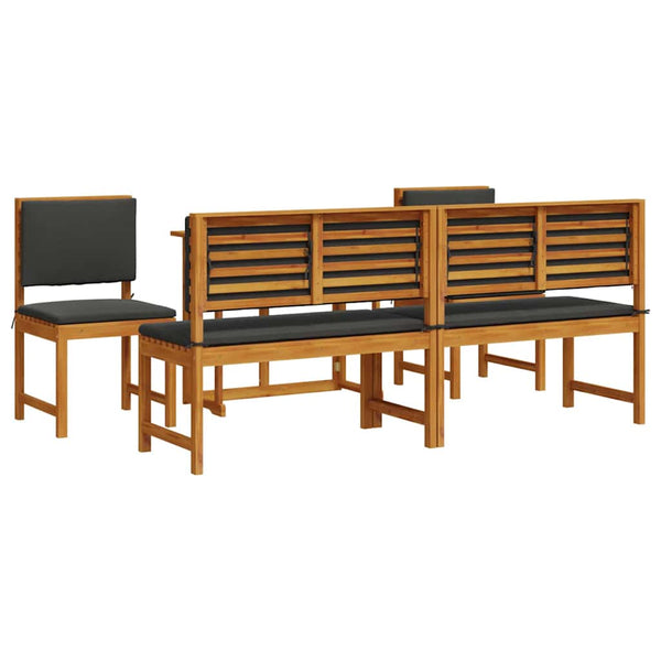 Garten Bistro Set 5-teilig Akazienholz