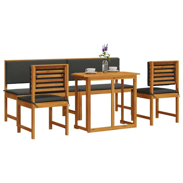 Garten Bistro Set 5-teilig Akazienholz