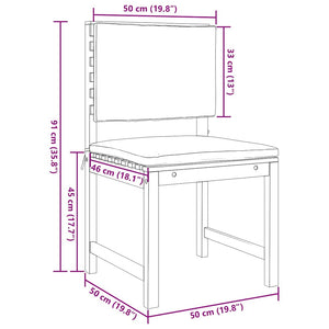 Garten Bistro Set 5-teilig Akazienholz