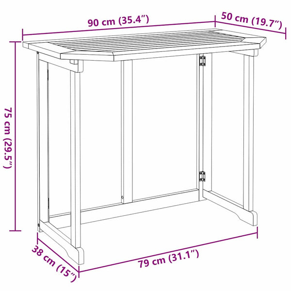 Garten Bistro Set 5-teilig Akazienholz