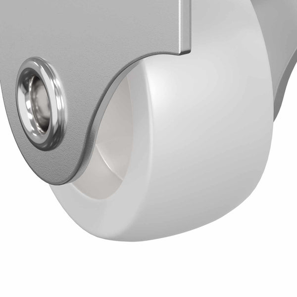 vidaXL Fixed Caster 2 pcs White 42 x 11.5 x 29 mm Iron