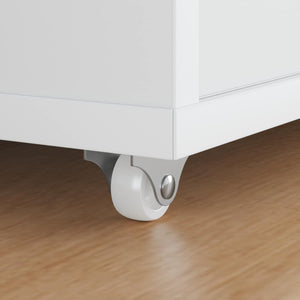 vidaXL Fixed Caster 2 pcs White 42 x 11.5 x 29 mm Iron