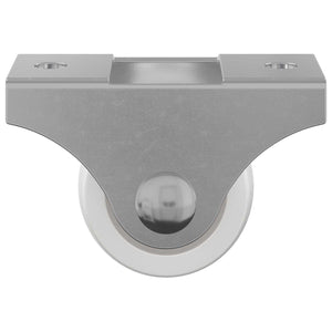 vidaXL Fixed Caster 2 pcs White 42 x 11.5 x 29 mm Iron