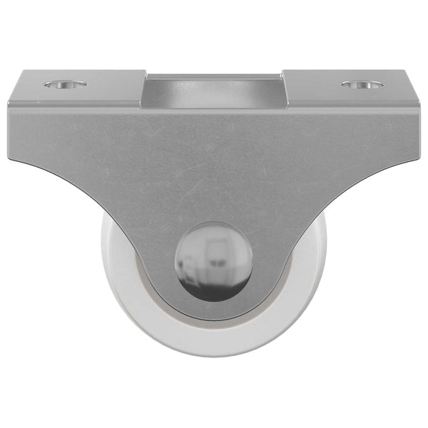 vidaXL Fixed Caster 2 pcs White 42 x 11.5 x 29 mm Iron