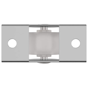 vidaXL Fixed Caster 2 pcs White 42 x 11.5 x 29 mm Iron