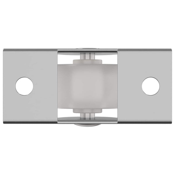 vidaXL Fixed Caster 2 pcs White 42 x 11.5 x 29 mm Iron