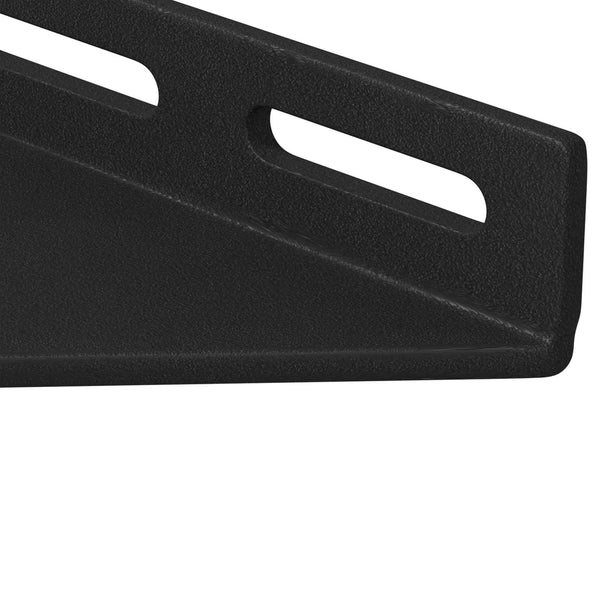 vidaXL Corner Brackets 12 pcs Black 138.5 x 50.5 x 16 mm Iron