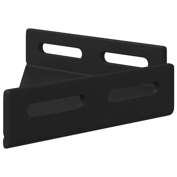 vidaXL Corner Brackets 12 pcs Black 138.5 x 50.5 x 16 mm Iron