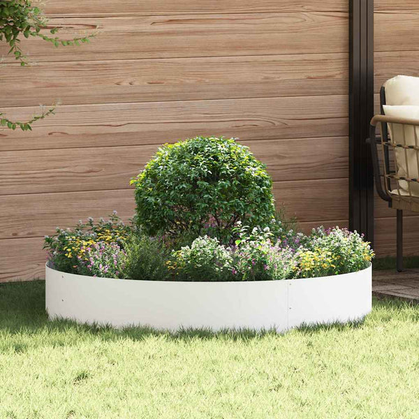 Pflanzenring Weiß 5er Set Stahl 120x120x20cm