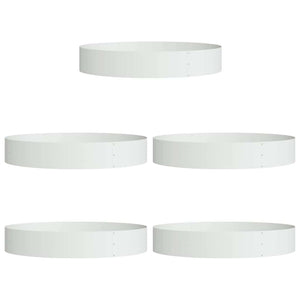 Pflanzenring Weiß 5er Set Stahl 120x120x20cm