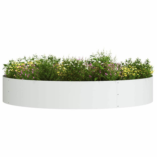 Pflanzenring Weiß 5er Set Stahl 120x120x20cm
