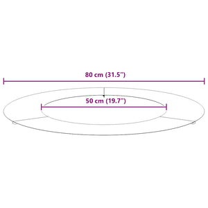 Baumring Flach Olivgrün Ø50/80cm Stahl