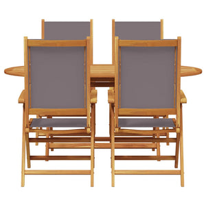Garten Essgruppe 5-teilig Akazie Anthrazit