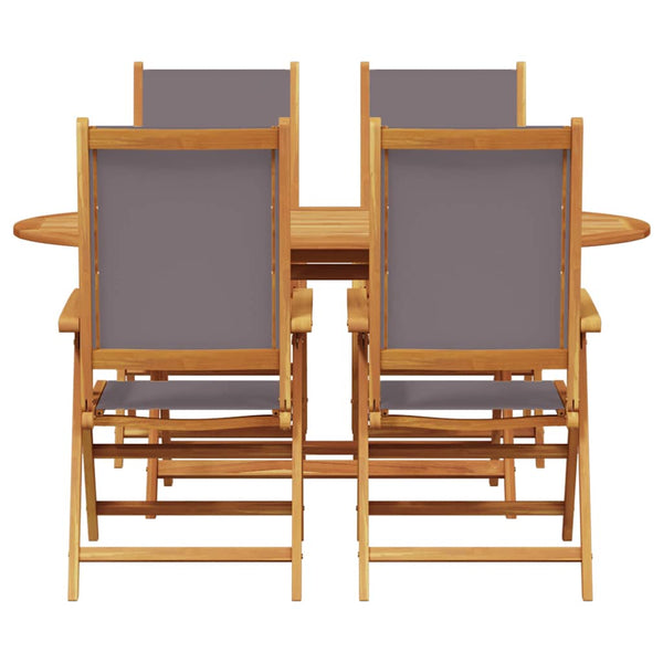 Garten Essgruppe 5-teilig Akazie Anthrazit