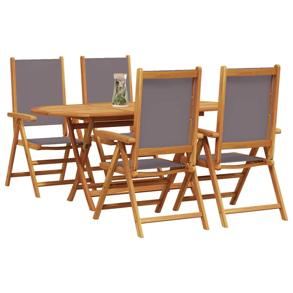 Garten Essgruppe 5-teilig Akazie Anthrazit