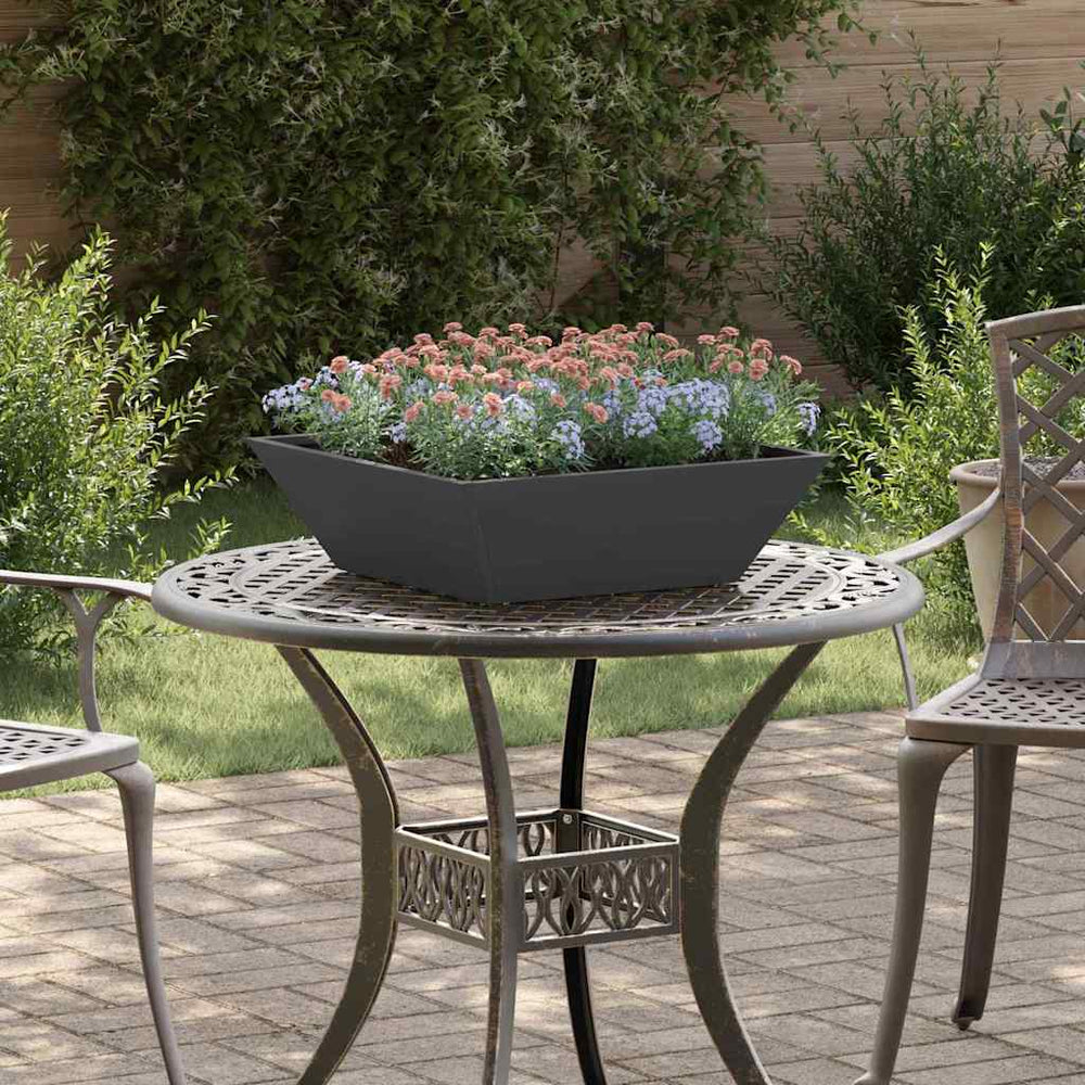 vidaXL Garden Planter 5 pcs Black 50 x 50 x 15 cm