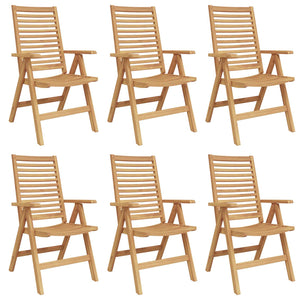 Teak Stühle 6er Set, Braun