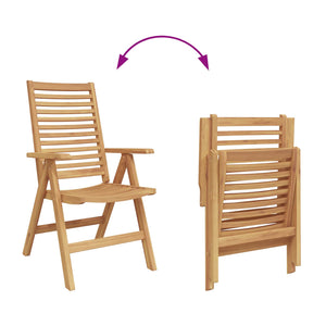 Teak Stühle 6er Set, Braun