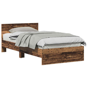 vidaXL Bed Frame with Headboard Reclaimed Wood 203 x 104 x 70 cm Engineered Wood