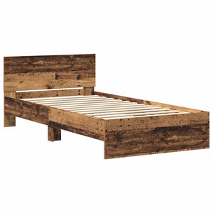 vidaXL Bed Frame with Headboard Reclaimed Wood 203 x 104 x 70 cm Engineered Wood