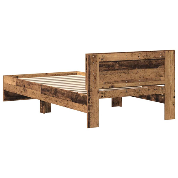 vidaXL Bed Frame with Headboard Reclaimed Wood 203 x 104 x 70 cm Engineered Wood