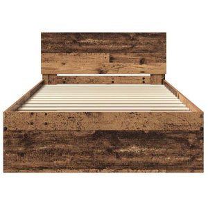 vidaXL Bed Frame with Headboard Reclaimed Wood 203 x 104 x 70 cm Engineered Wood