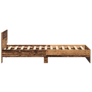 vidaXL Bed Frame with Headboard Reclaimed Wood 203 x 104 x 70 cm Engineered Wood