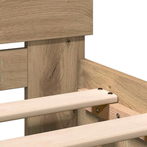 vidaXL Bed Frame Artisan Oak 203 x 104 x 70 cm Engineered Wood