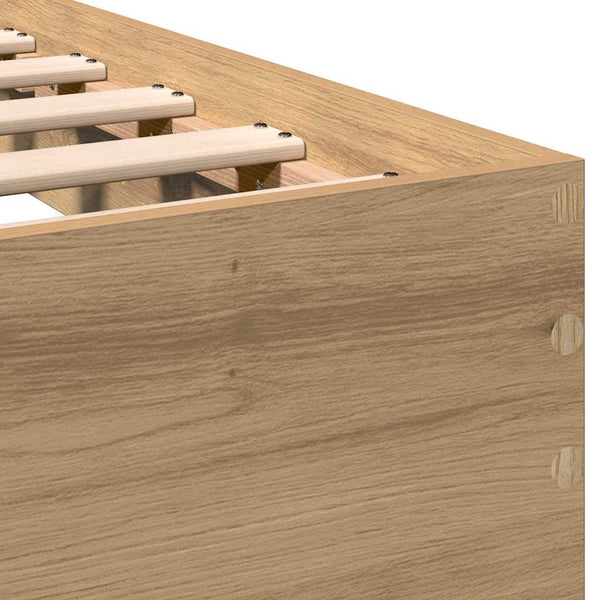 vidaXL Bed Frame Artisan Oak 203 x 104 x 70 cm Engineered Wood