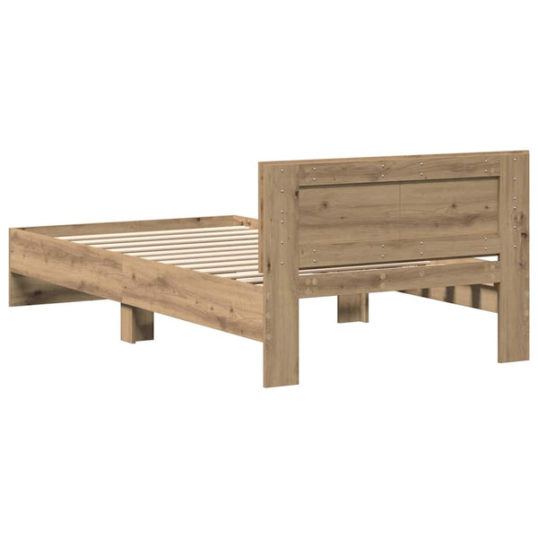 vidaXL Bed Frame Artisan Oak 203 x 104 x 70 cm Engineered Wood