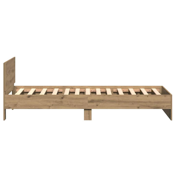 vidaXL Bed Frame Artisan Oak 203 x 104 x 70 cm Engineered Wood