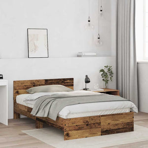 vidaXL Bed Frame with Headboard Reclaimed Wood 193 x 125 x 70 cm Engineered Wood